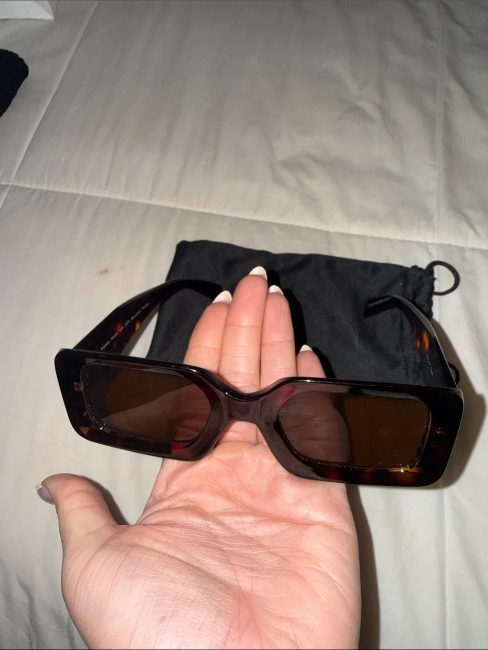 Square Oversized Tortoiseshell Sunglasses